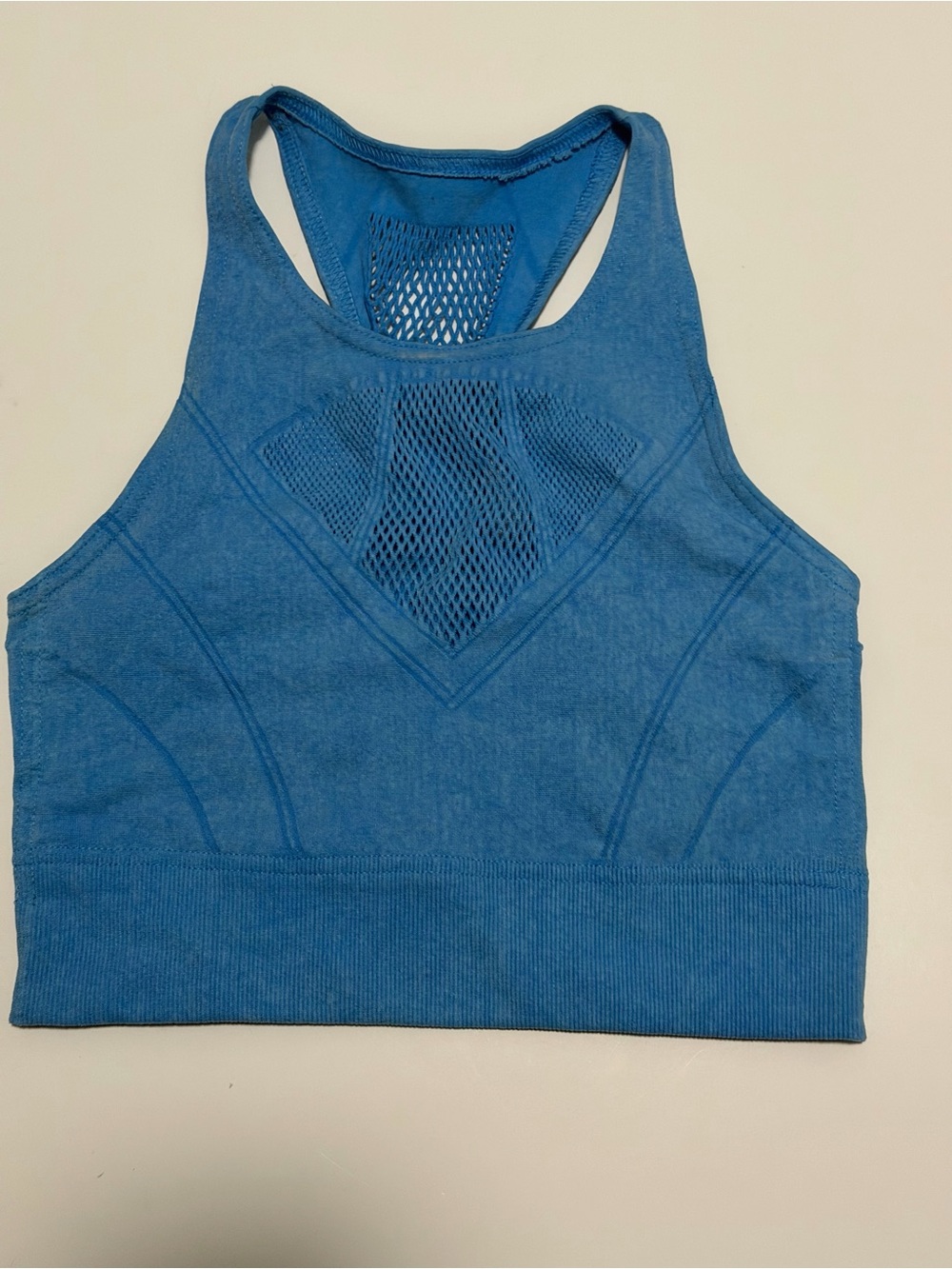 FP Movement by FP Blue High Neck Mesh Racerback Sports Bra NWOT